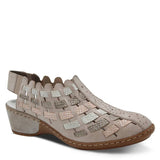 Rieker 47156 beige multi slip on