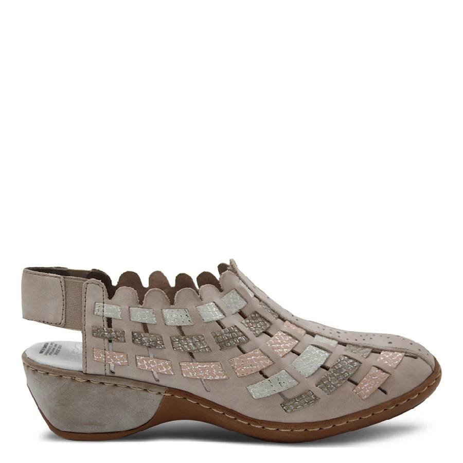 Rieker 47156 beige multi slip on