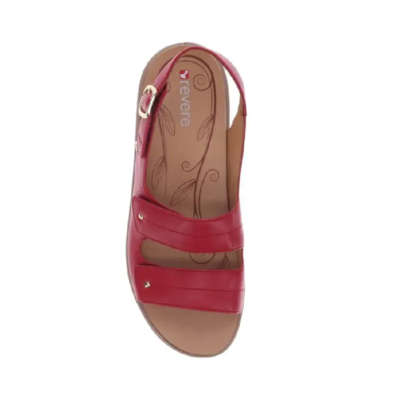 Revere Manilla Red womens adjustable sandal