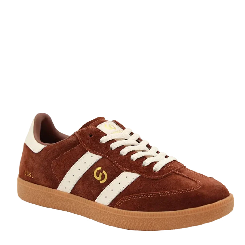 Goodsole parallel coffe/ivory suede womens sneaker