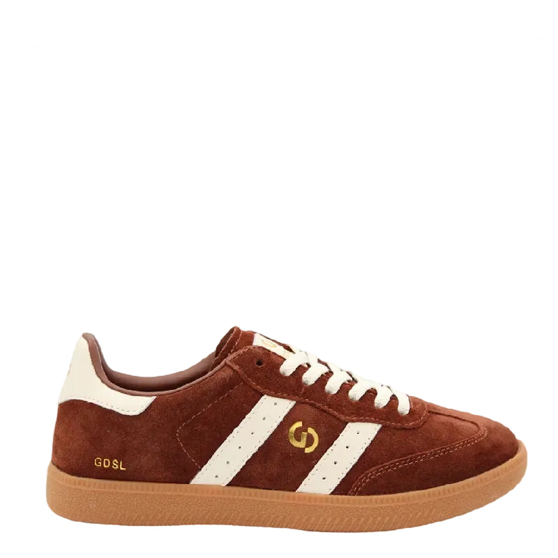 Goodsole parallel coffe/ivory suede womens sneaker