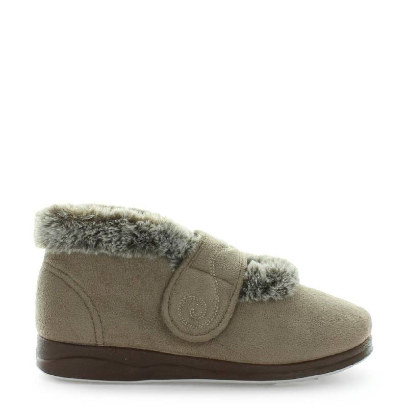 Panda emee taupe adjustable womens slipper