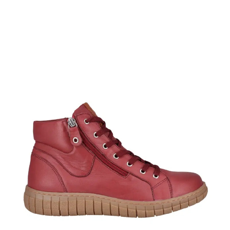 Cabello reagan red lace up womens boot