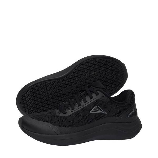 Ascent rhythm black womens slip resistant sneaker