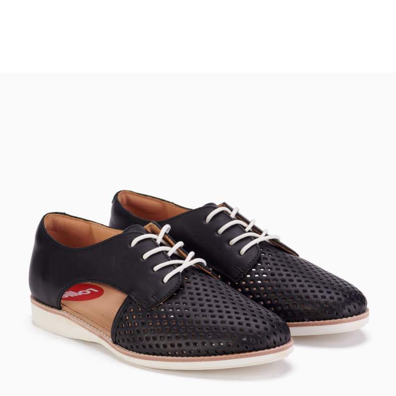 Rollie sidecut black lace up