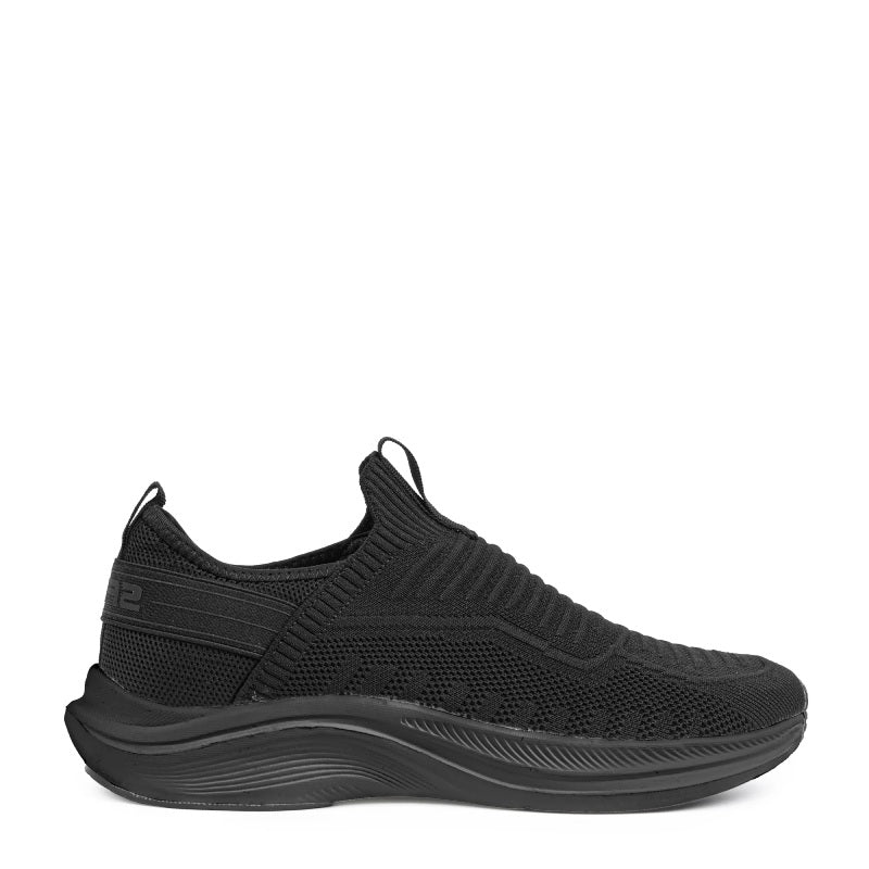 Sfida sportif womens black slip on trainer