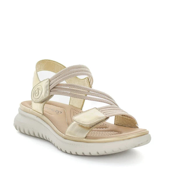 wilde shoe sannah gold womens sandal