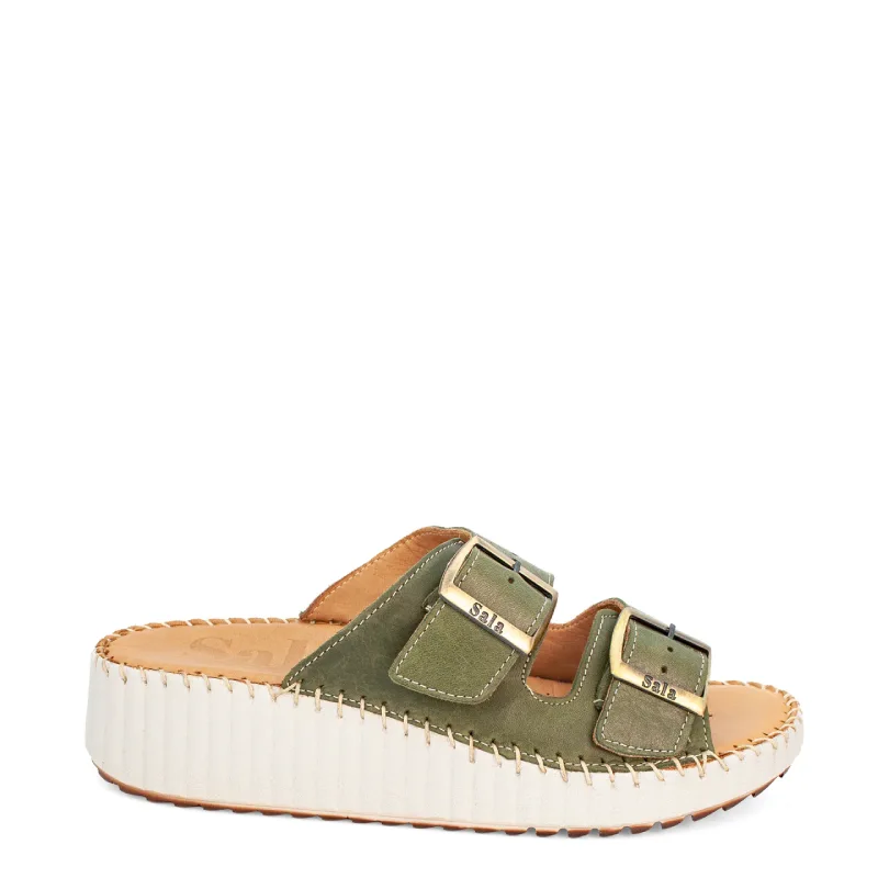 Sala solena dark olive womens adjustable comfort scuff