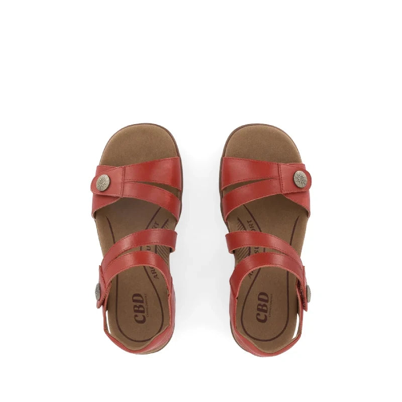 CBD trophy red womens sandal