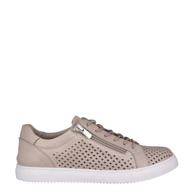cabello upshot womens taupe leather lace up