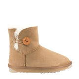 Comfort me ugg ultra short button chestnut slippers
