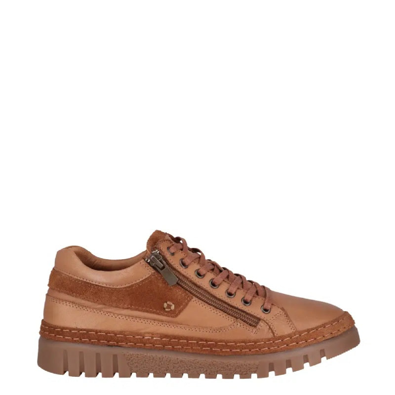 Cabello Wren tan womens lace up shoe