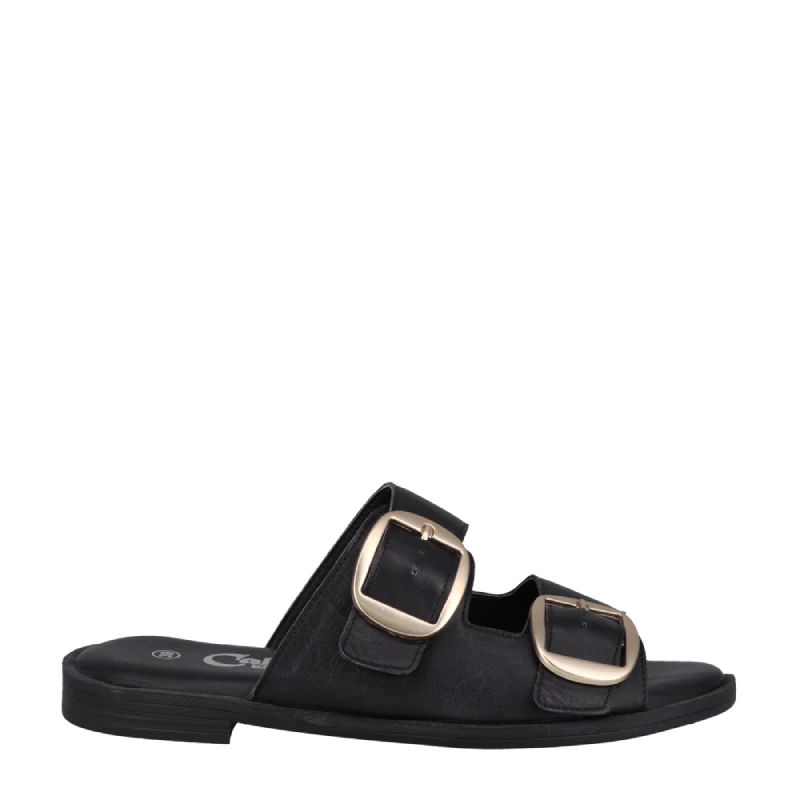 Cabello yoyo black womens leather slide