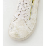ziera solar ivory fireworks laceup with side zip