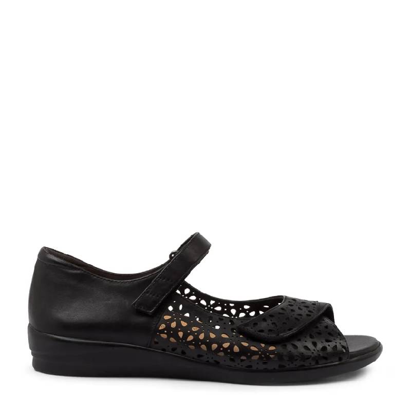 Ziera daffodil black womens sandal