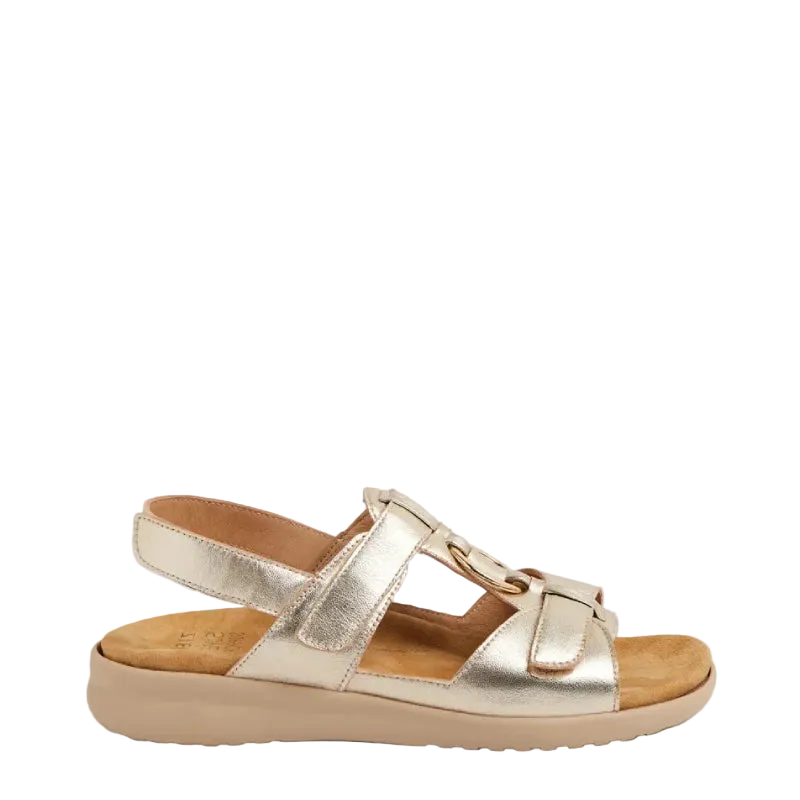 ziera brisa pale gold womens sandal