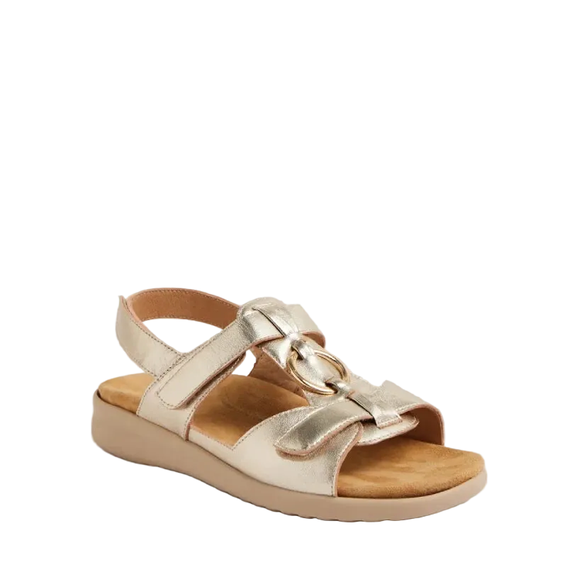 ziera brisa pale gold womens sandal