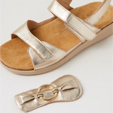 ziera brisa pale gold womens sandal