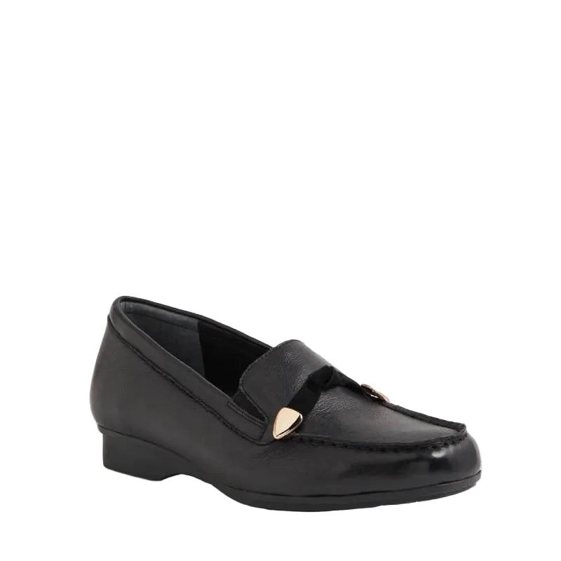 Ziera fremch black womens slip on