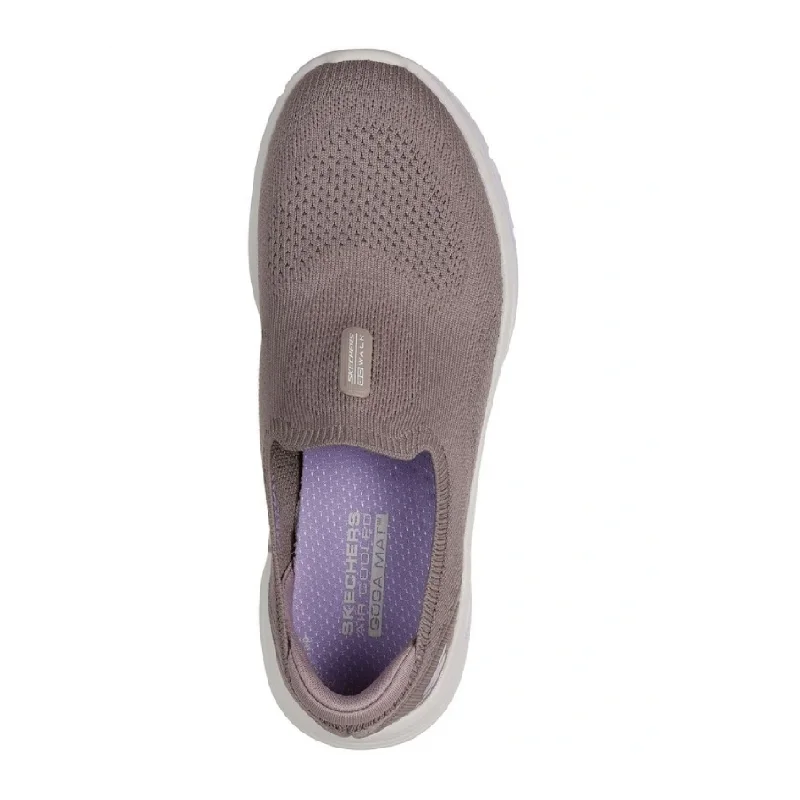 skechers go walk 8 womens taupe slip on sneaker