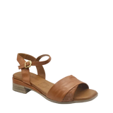 Cabello aven tan womens sandal on a heel