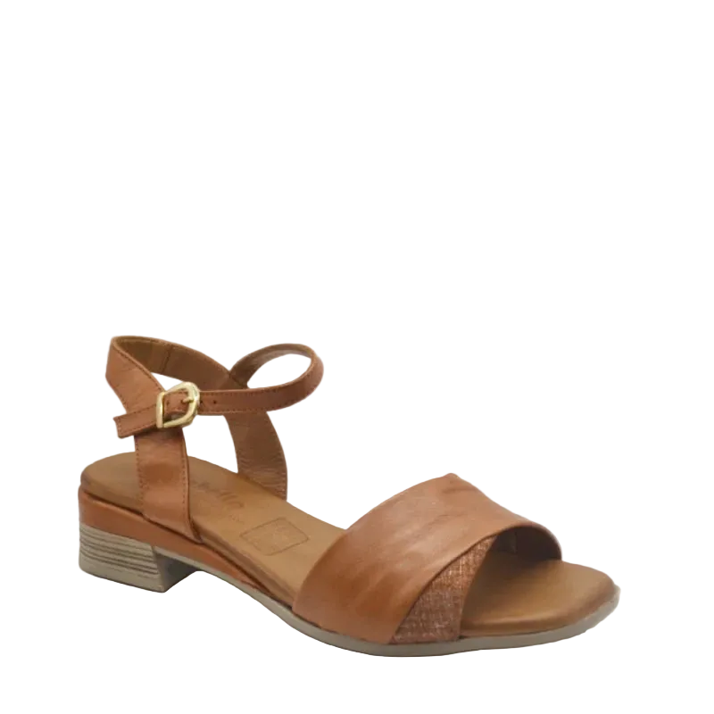 Cabello aven tan womens sandal on a heel