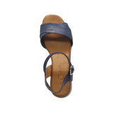 cabello aven navy womens leather sandal