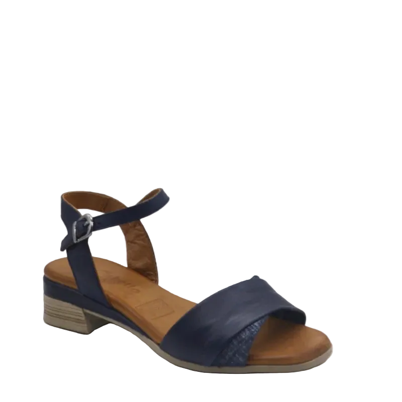 cabello aven navy womens leather sandal
