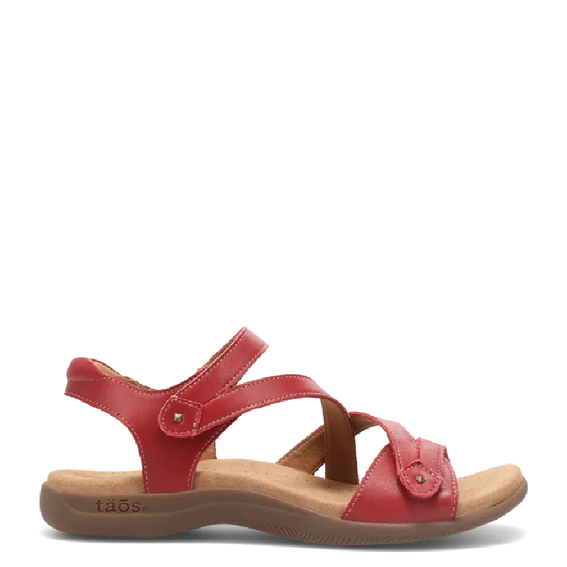 taos bigtime red womens adjustable sandal
