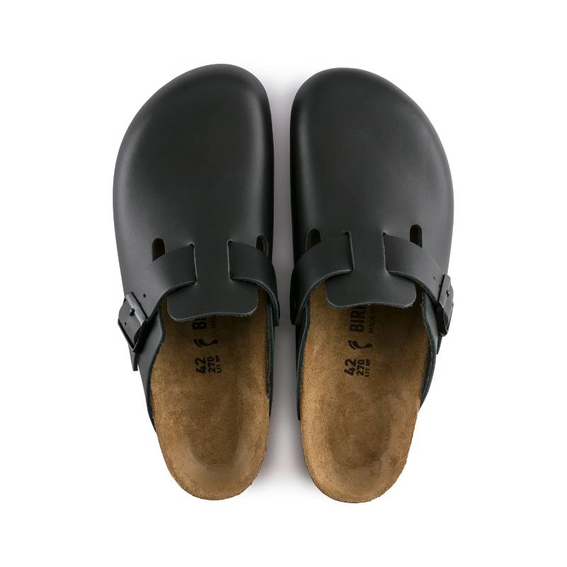 Birkenstock boston black smooth leather