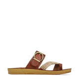 los cabos bria cognac womens slide
