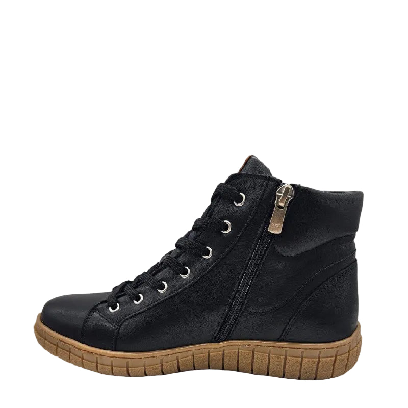 Cabello reagan black womens lace up boot