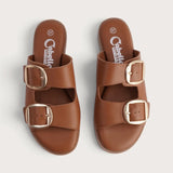 cabello yoyo tan womens slide