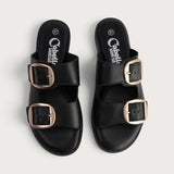 Cabello yoyo black womens leather slide