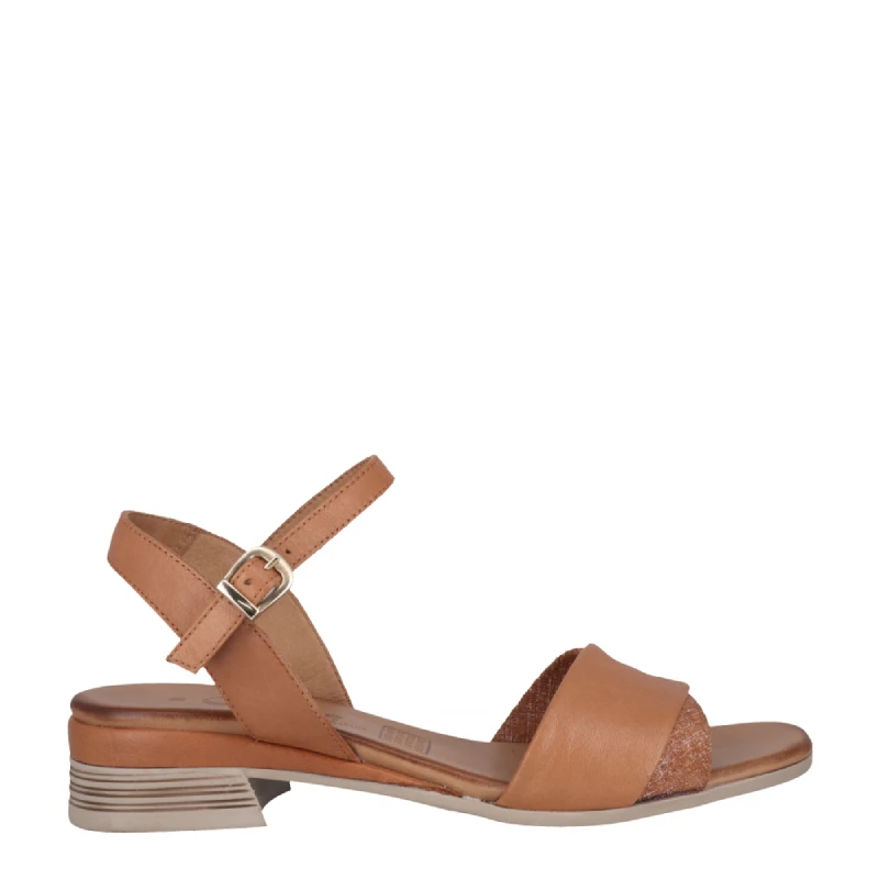 Cabello aven tan womens sandal on a small heel