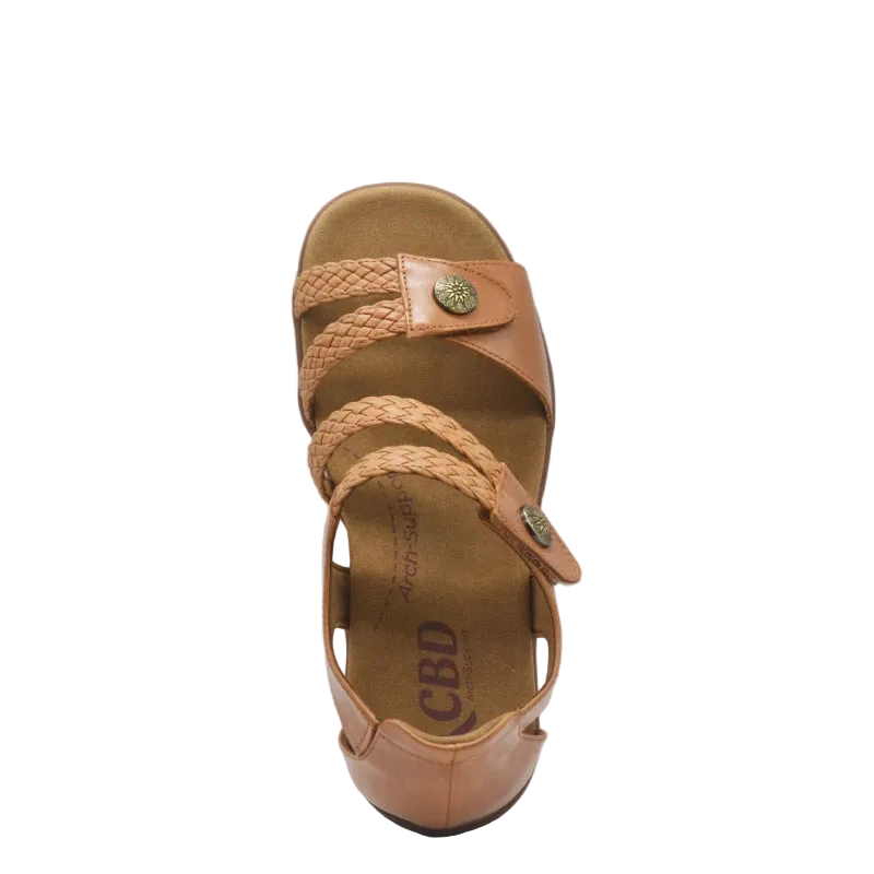 cbd trophy tan womens sandal