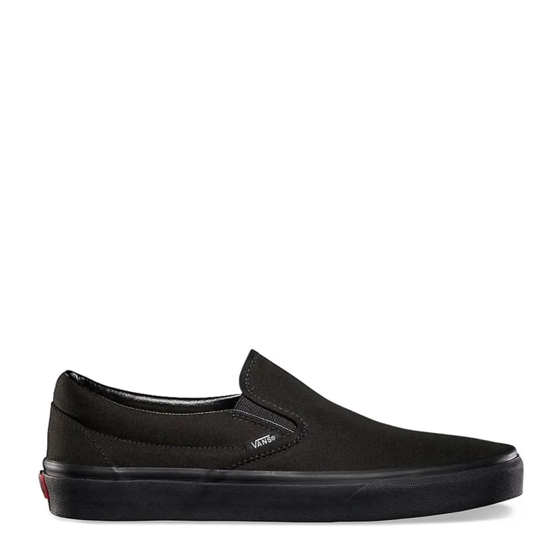 Vans classic all black canvas unisex slip on