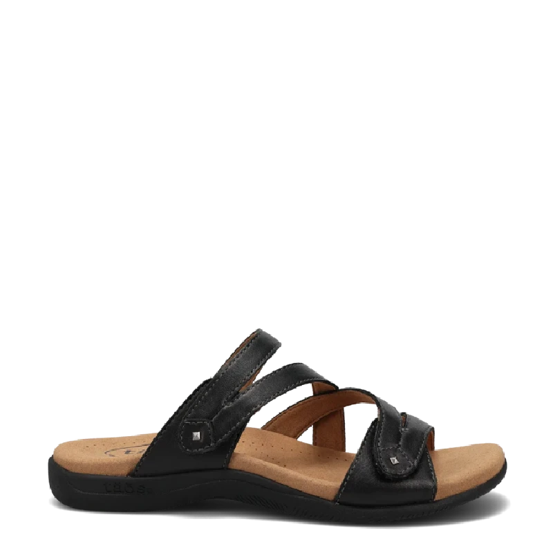 taos double u black womens adjustable slide