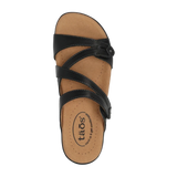 taos double u black womens adjustable slide