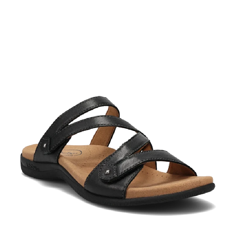 taos double u black womens adjustable slide