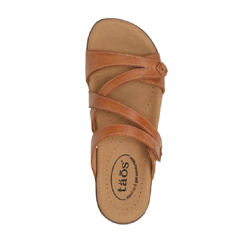 taos double u caramel womens slide