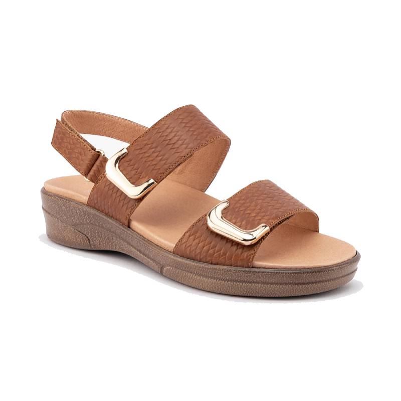 klouds elegance caramel ladies sandal