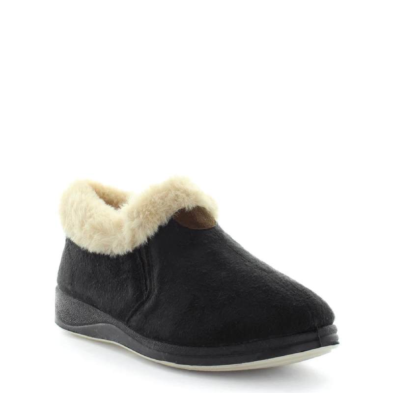 panda elivia womens black cosy slipper