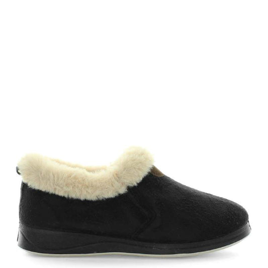 panda elivia womens black cosy slipper