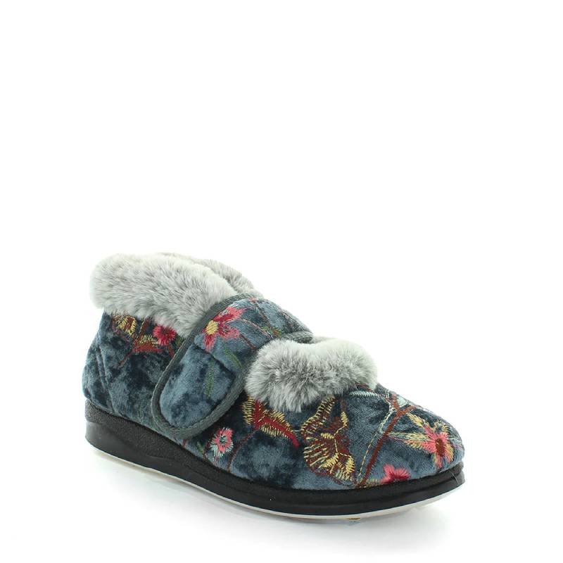 Panda emee grey embroid womens slipper