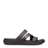 crocs getawy strappy dark cocoa womens slide