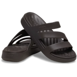 crocs getawy strappy dark cocoa womens slide