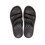 crocs getawy strappy dark cocoa womens slide