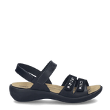 josef seibel ibiza 86 black womens adjustable sneaker