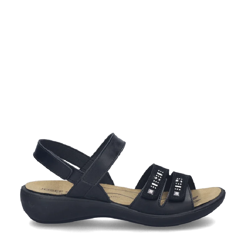 josef seibel ibiza 86 black womens adjustable sneaker